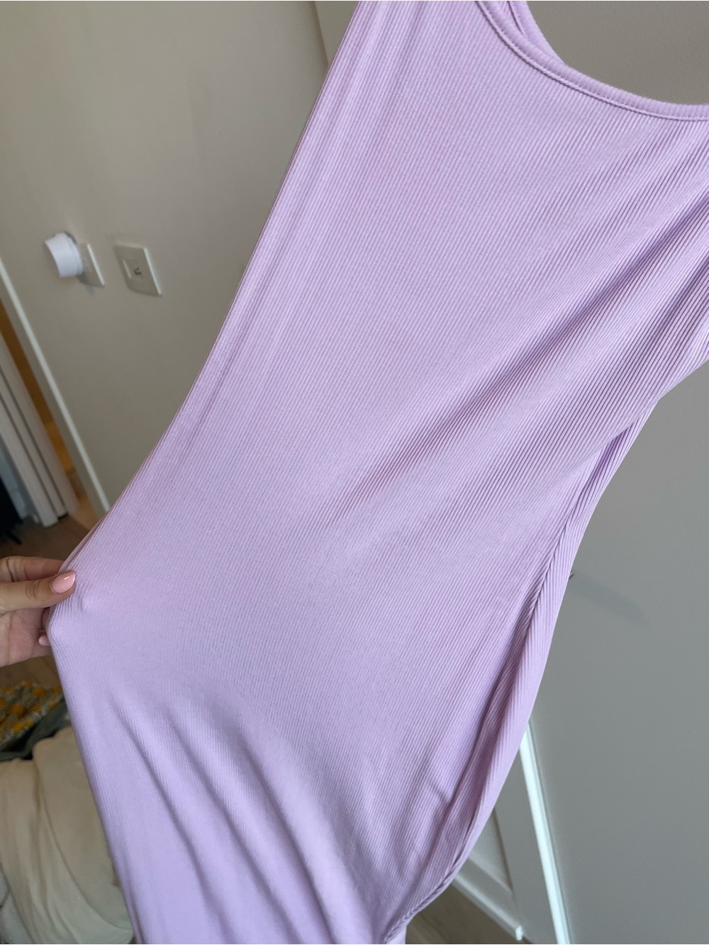 SKIMS Purple Ribbed Dress - Picture 2 of 4